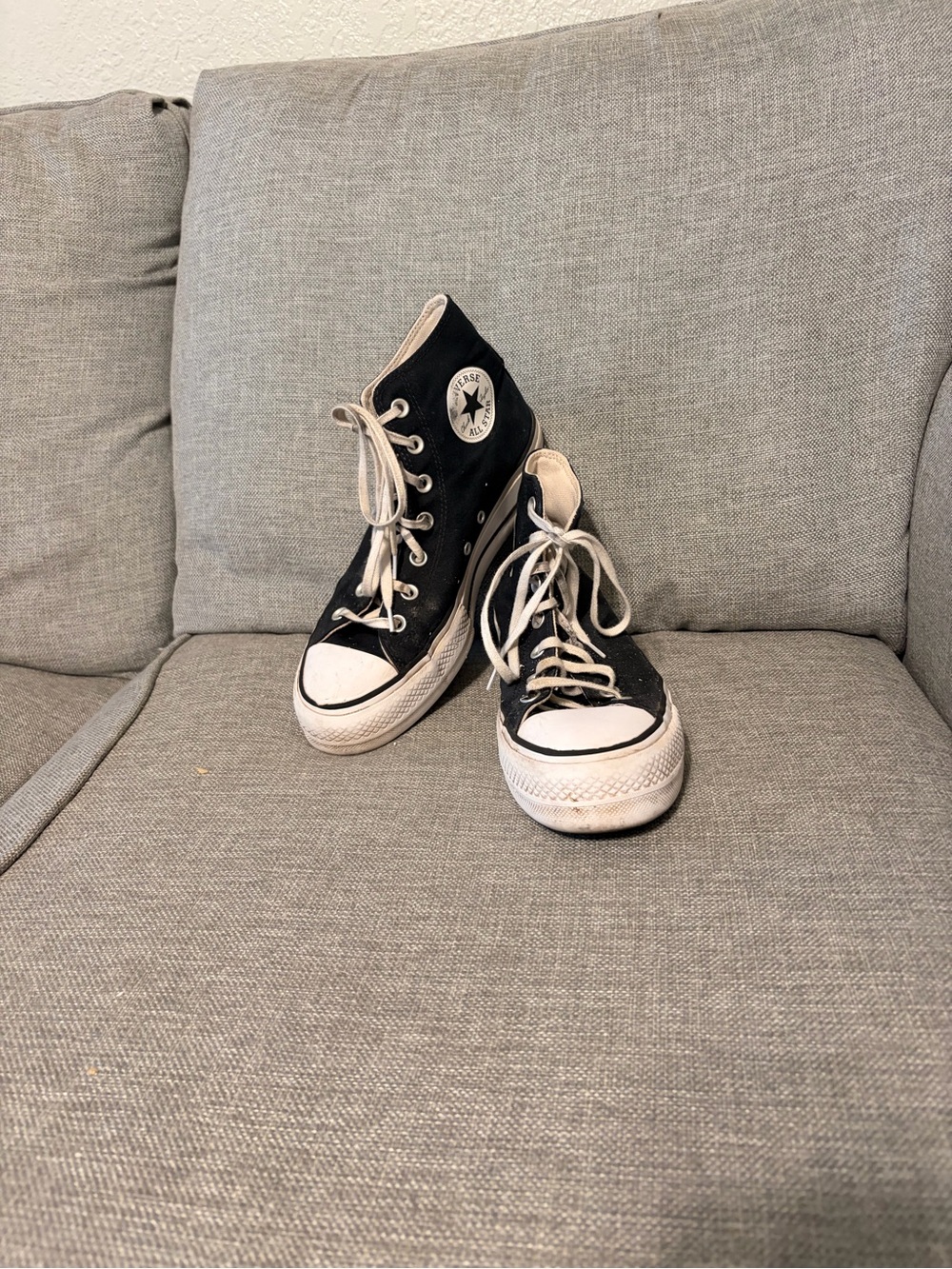 Converse Kids Black High-Top Sneakers with White Accents